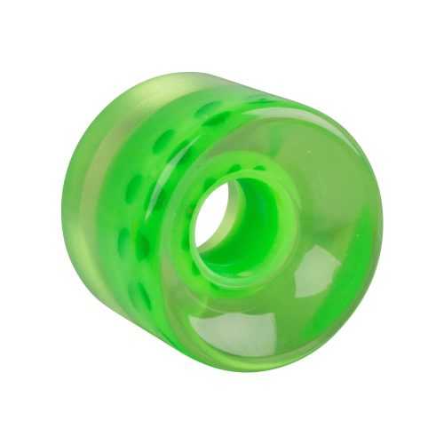 Átlátszó műanyag gördeszka kerék 60*45 mm  zöld Worker