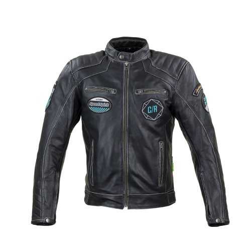 Bőr motoros kabát W-TEC Losial  fekete  4XL W-tec