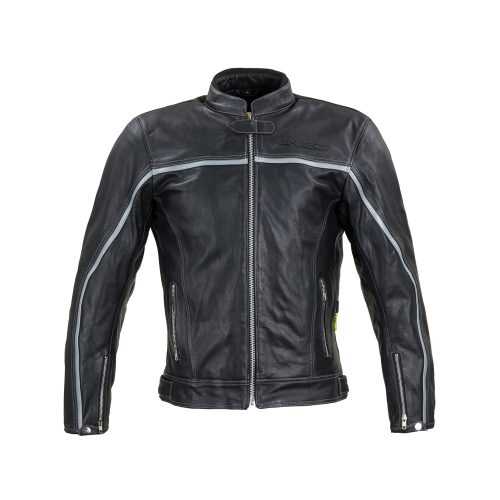Bőr motoros kabát W-TEC Mathal  3XL  fekete W-tec