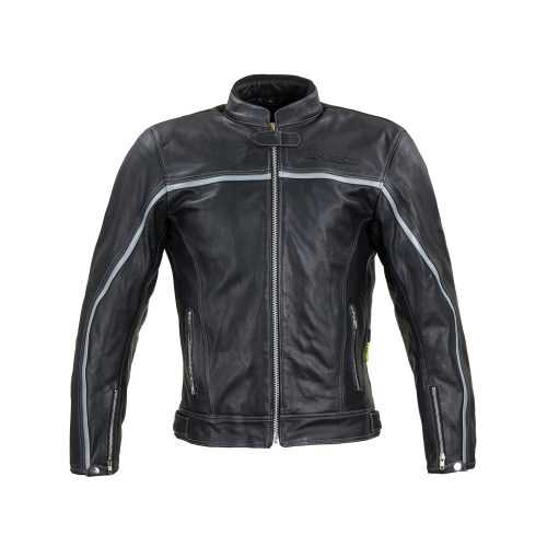 Bőr motoros kabát W-TEC Mathal  fekete  5XL W-tec