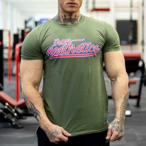 Férfi fitness póló Iron Aesthetics BASEBALL