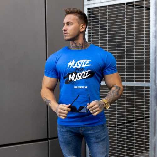 Férfi fitness póló Iron Aesthetics HUSTLE FOR MUSCLE