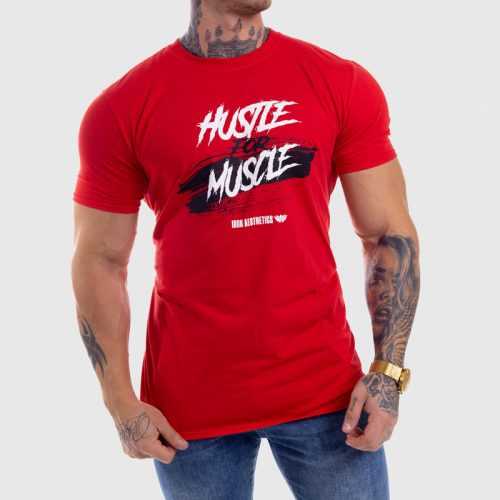 Férfi fitness póló Iron Aesthetics HUSTLE FOR MUSCLE