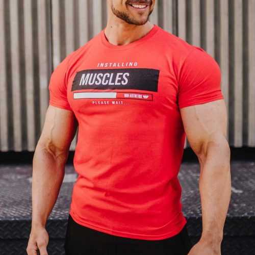Férfi fitness póló Iron Aesthetics Installing Muscles