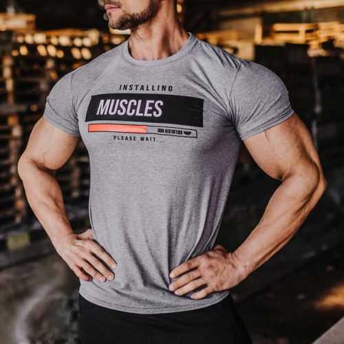 Férfi fitness póló Iron Aesthetics Installing Muscles