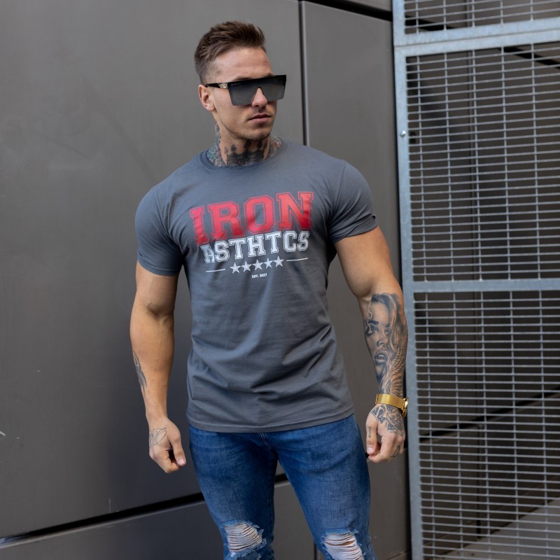 Férfi fitness póló Iron Aesthetics VARSITY