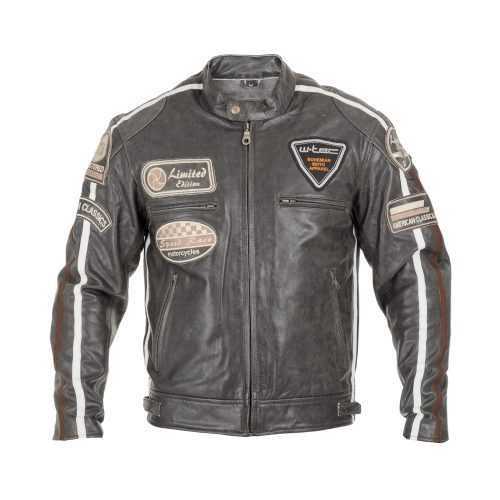 Férfi motoros kabát  W-TEC Antique Cracker  barnásszürke  3XL W-tec