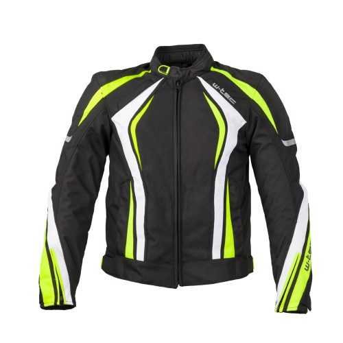 Férfi motoros kabát W-TEC Chagalero  Fekete-Sárga-Fehér  4XL W-tec