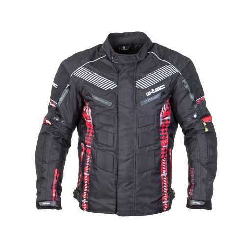 Férfi motoros kabát W-TEC Kamicer NF-2100  fekete-piros  4XL W-tec