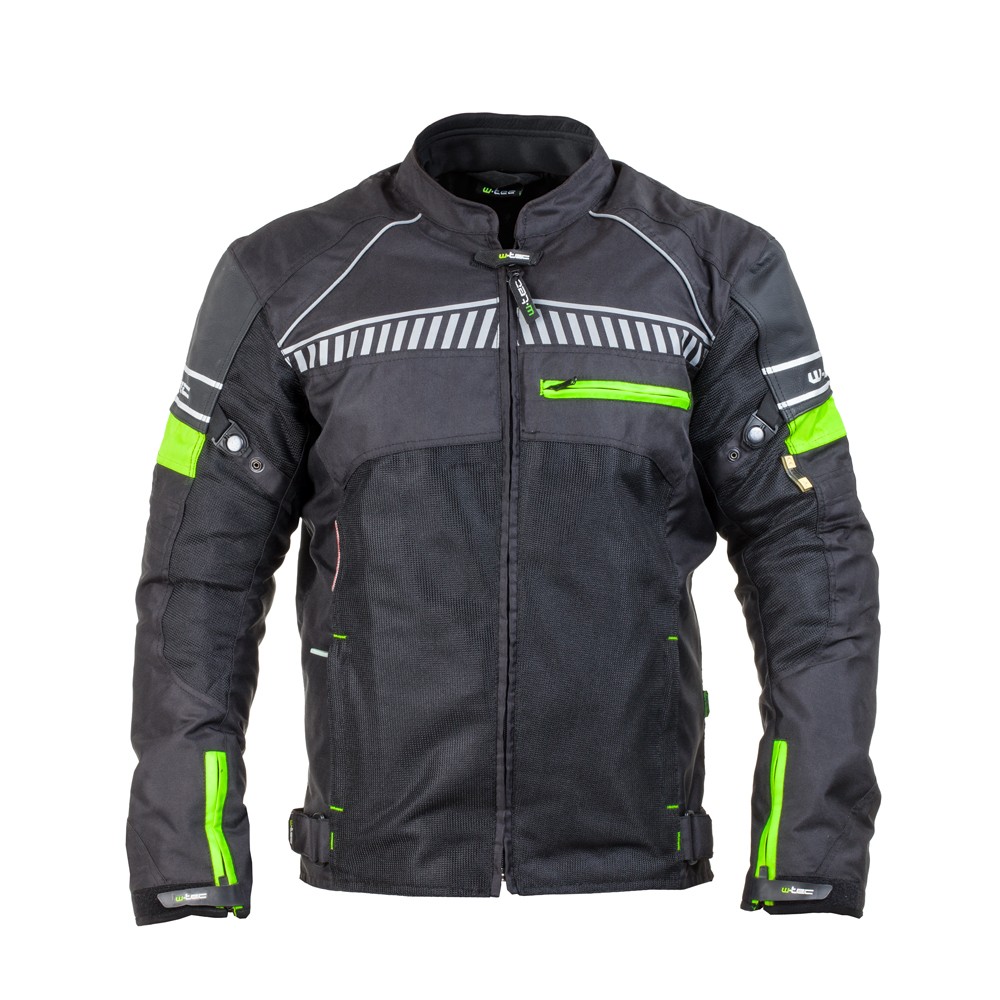 Férfi motoros kabát W-TEC Meltsch NF-2301  neon-zöld-fekete  4XL W-tec