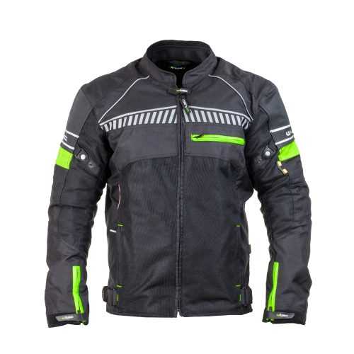 Férfi motoros kabát W-TEC Meltsch NF-2301  neon-zöld-fekete  XL W-tec