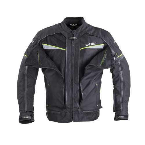 Férfi motoros kabát W-TEC Progair  fekete-fluo  3XL W-tec