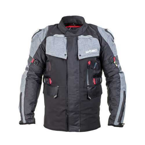 Férfi motoros kabát W-TEC Tomret NF-2220  fekete-szürke  3XL W-tec