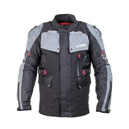 Férfi motoros kabát W-TEC Tomret NF-2220  fekete-szürke  3XL W-tec