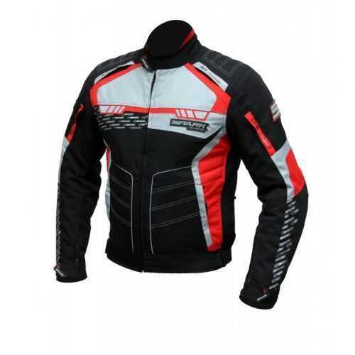 Férfi textil motoros kabát Spark Mizzen  piros-fekete  3XL Spark