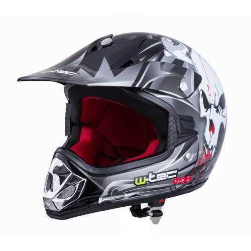 Gyermek bukósisak W-TEC V310  Black Skull  M(51-52) W-tec