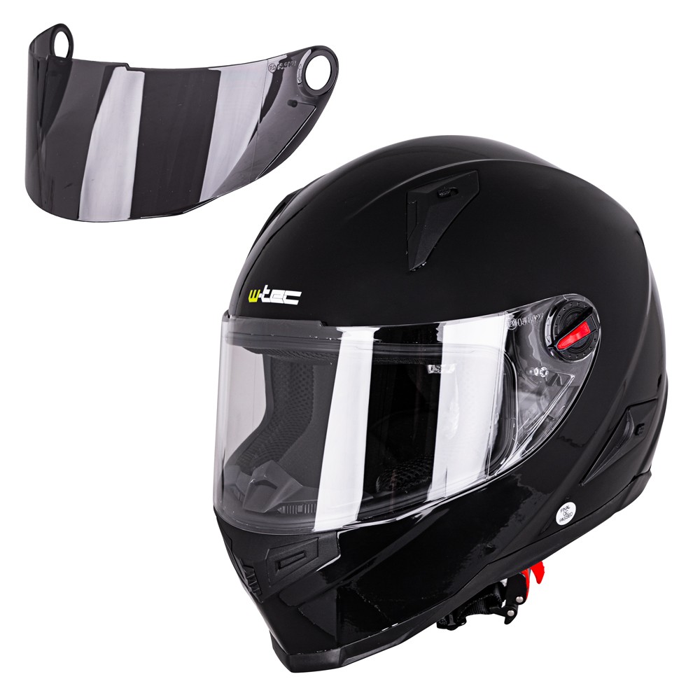 Integrált bukósisak W-TEC NK-863  fényes fekete  L(59-60) W-tec