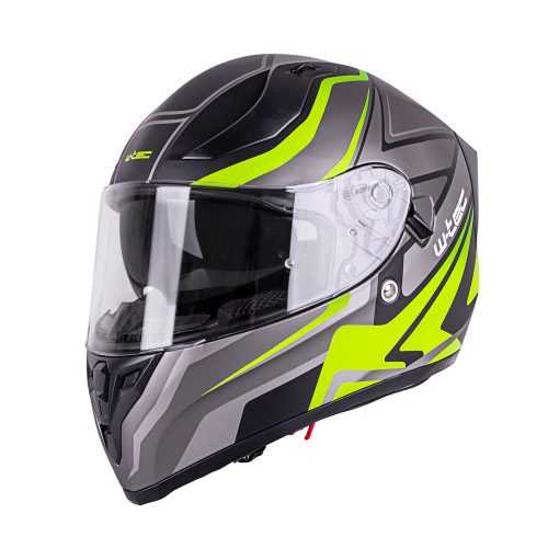 Integrált bukósisak W-TEC V128 Graphic  fekete-fluor sárga W-tec