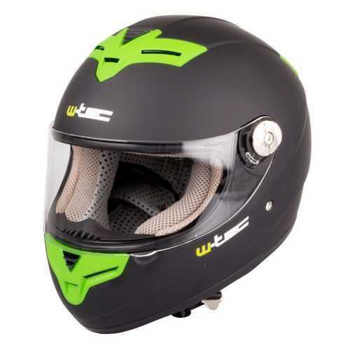 Junior motoros sisak W-TEC V105  fekete-zöld  L(59-60) W-tec