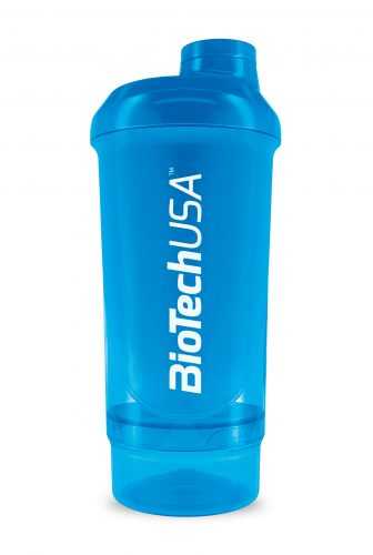 Keverőpalack Biotech Wave+ Compact 500 ml (+150 ml)  Kék Biotech