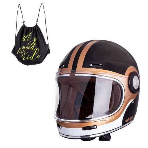 Motoros bukósisak W-TEC V135 Fiber Glass Black  XL(61-62) W-tec