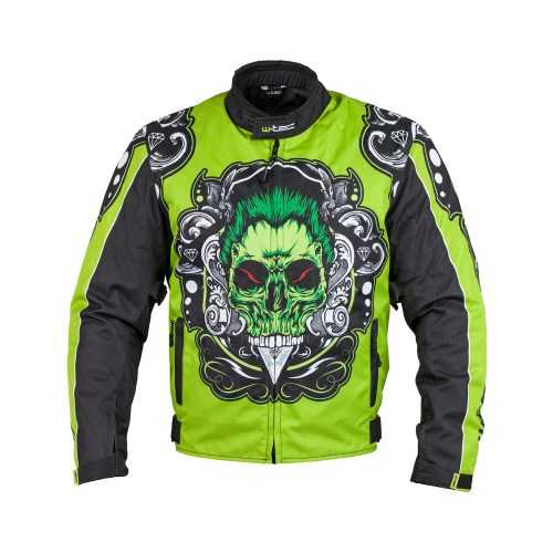 Motoros kabát W-TEC Daemon  zöld mintás  XL W-tec
