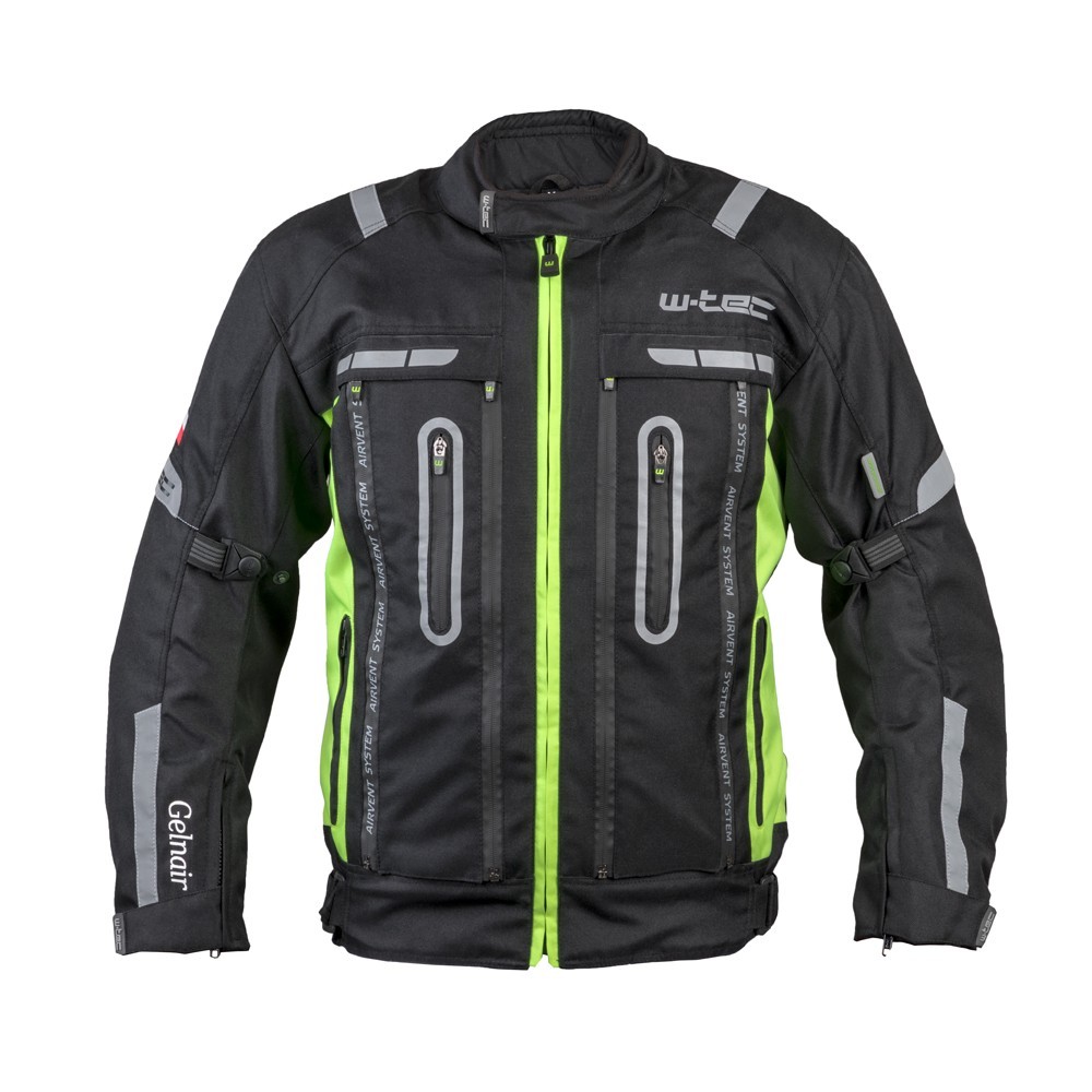 Motoros kabát W-TEC Gelnair  fekete-zöld  5XL W-tec