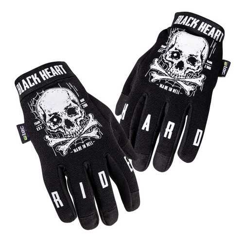 Motoros kesztyű W-TEC Black Heart Web Skull  XL  fekete W-tec