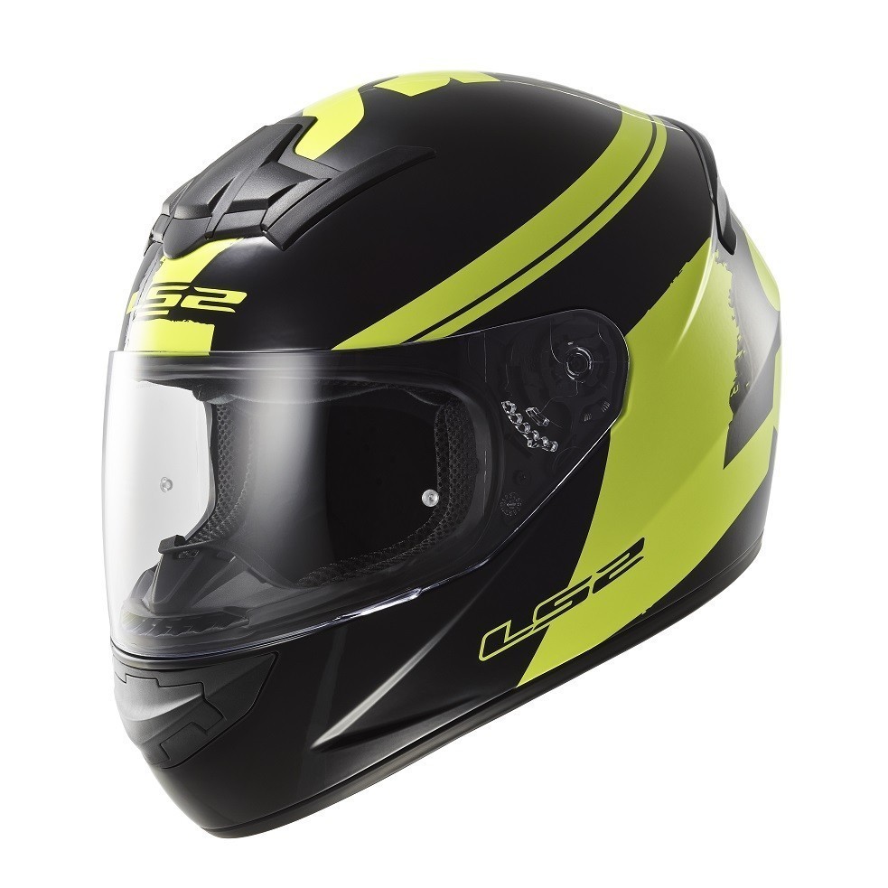 Motoros sisak LS2 Rookie Fluo Black-Hi-Vis Yellow  L(59-60) Ls2