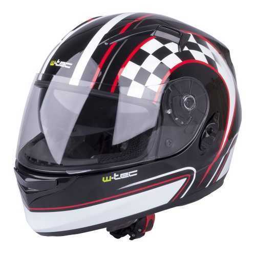 Motoros sisak W-TEC V122  fekete grafikás  L(59-60) W-tec