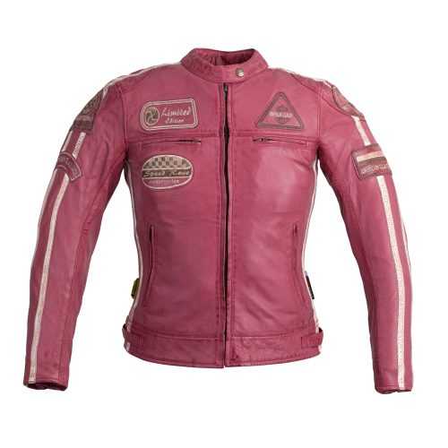 Női motoros bőrkabát W-TEC Sheawen Lady Pink  rózsaszín  3XL W-tec