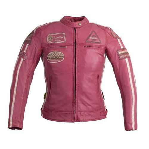 Női motoros bőrkabát W-TEC Sheawen Lady Pink  rózsaszín  XS W-tec