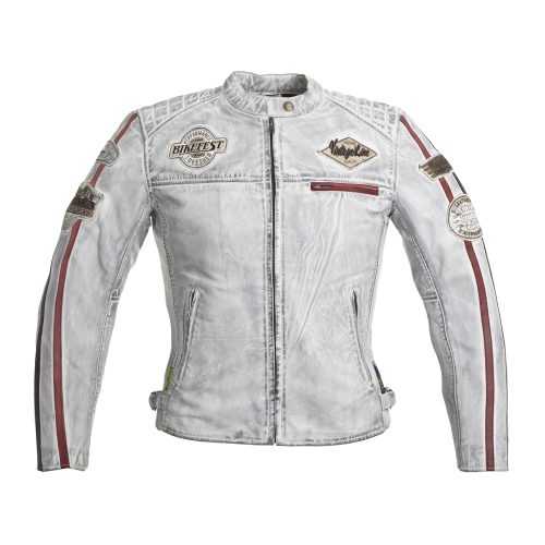 Női motoros bőrkabát W-TEC Sheawen Lady White  fehér  L W-tec