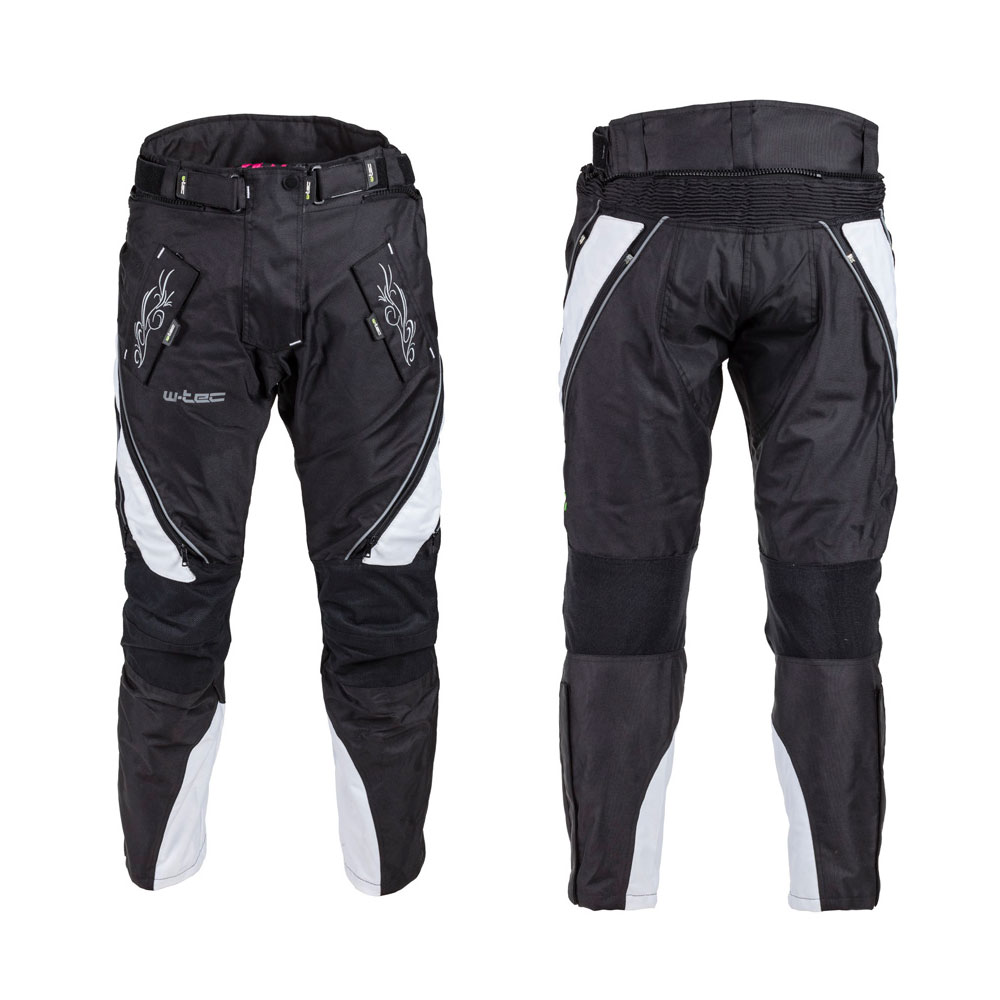 Női motoros nadrág W-TEC NF-2683  fekete-fehér  XXL W-tec
