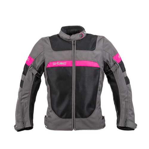 Női nyári motoros kabát W-TEC Monaca  Fekete Háló-Rózsaszín  L W-tec