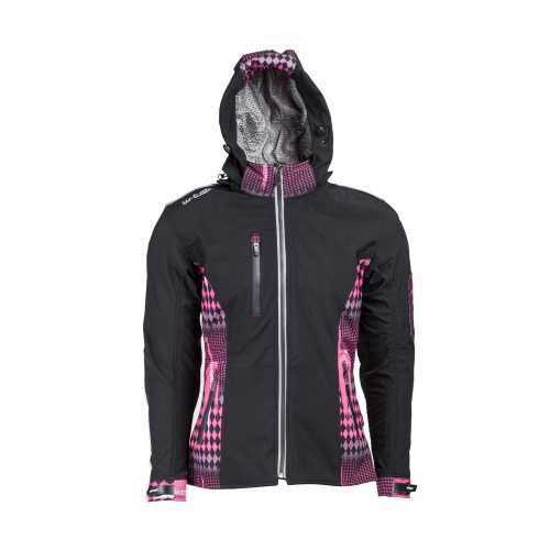 Női softshell motoros kabát W-TEC NF-2781  fekete-rózsaszín  S W-tec