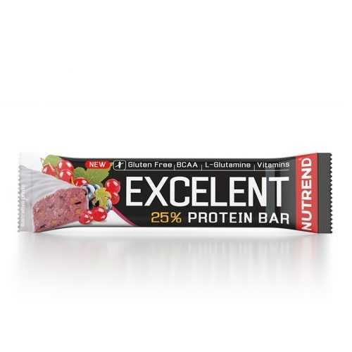 Nutrend szelet EXCELENT protein bar 85g  fekete ribizli-szamóca Nutrend