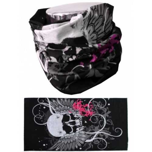 Nyakmelegítő MTHDR Scarf Skull Pink Mthdr