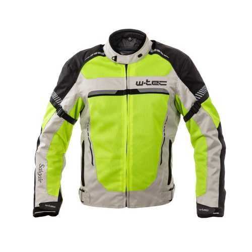 Nyári motoros kabát  W-TEC Saigair  Fluo Sárga-Szürke  3XL W-tec