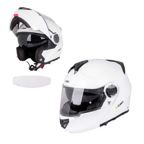 Nyitható motoros sisak W-TEC V270 PP  fehér  L(59-60) W-tec