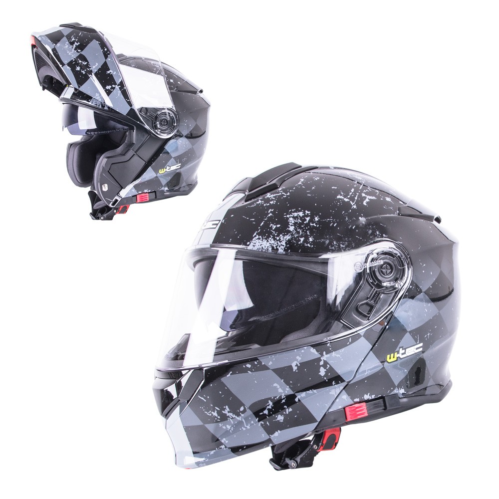 Nyitható sisak W-TEC V271  fekete-szürke  M(57-58) W-tec