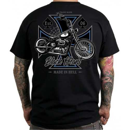 Póló BLACK HEART Chopper Cross  fekete  3XL Black heart