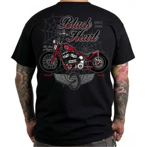 Póló BLACK HEART Red Baron Chopper  fekete  3XL Black heart