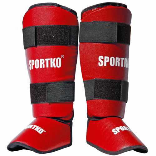 Sípcsont és lábfejvédő SportKO 331  piros  L Sportko