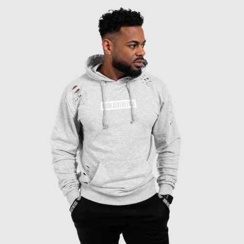 Sportos cipzár nélküli pulóver Iron Aesthetics Distressed