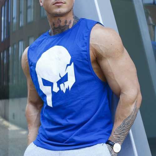 Ujjatlan fitness póló Iron Aesthetics Skull