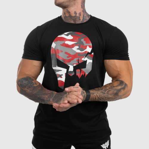 Ultrasoft póló Iron Aesthetics Skull Red Camo