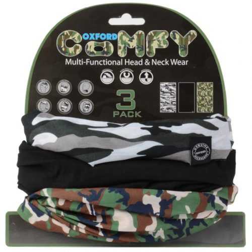 Univerzális multifunkciós kendő Oxford Comfy 3-pack  Camo Oxford