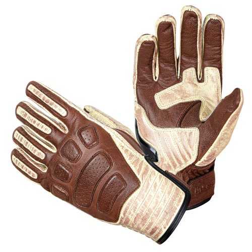 Bőr motoros kesztyű W-TEC Retro Gloves  barna-bézs  3XL W-tec