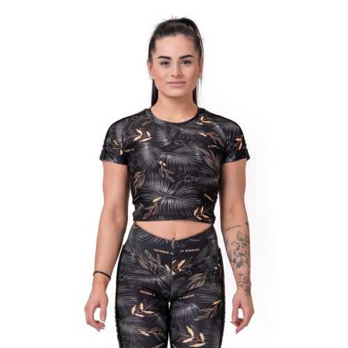 Crop top Nebbia Active 568  Vulkanikus Fekete  M Nebbia